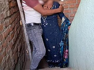 Bengali girl squeezes boobs while kissing friend outdoors