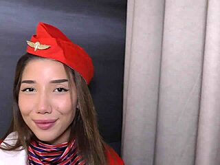 air hostess layla scarlet gets big black cock bareback