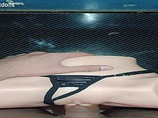 Trailer candy usa wears black thong