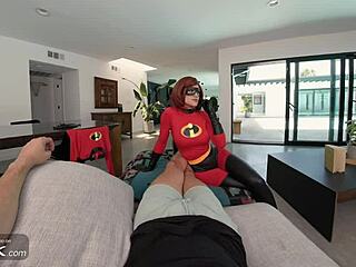 VR CONK REDHEAD ELASTIGIRL FUCKS ANALLY IN RIPPED COSTUME