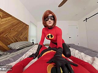 VR CONK REDHEAD ELASTIGIRL FUCKS ANALLY IN RIPPED COSTUME