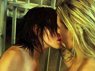 lesbian couple are having rough sex with lots of hard fingering and sixty nine pose in a prison