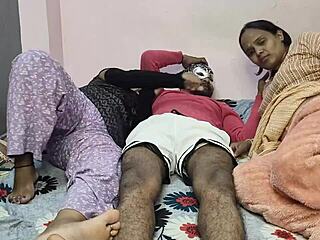 maa-beti or nokar servant lick both milf pussy and suck asshole girls had sex