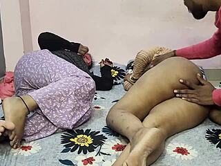 maa-beti or nokar servant lick both milf pussy and suck asshole girls had sex