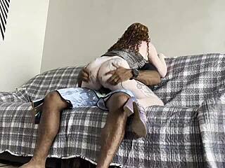 Blonde takes bbc deep in bathroom first time