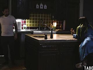 Masked man gives rough sex to latina milf