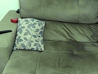 lesbian masturbates with anal toy at home