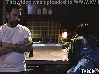Masked man gives rough sex to latina milf