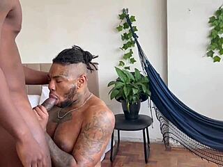 Black guy fucks trans man tight pussy