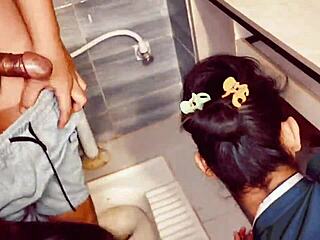 hot desi teen seduces roommate into threesome fuck