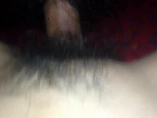 Late night wife embrace at home