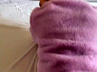 Babe in purple lingerie bouncing on my cock