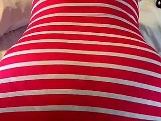Panty line teasing on petite model