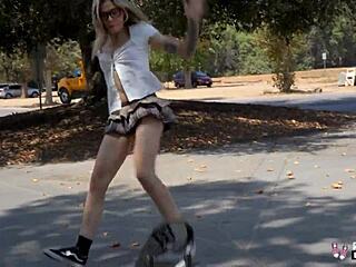 dylan moore rides cock hard and gets her skater face covered in cum