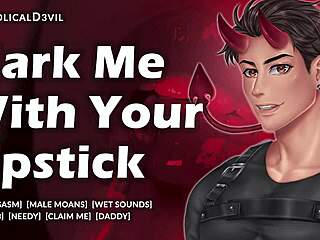 Stroking my huge cock and getting needy i want you to suck my cock and mark me with your lipstick diabolical d3vil