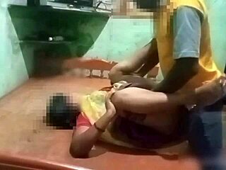 village teacher bends student over for doggy