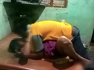 village teacher bends student over for doggy