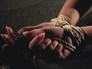 victoria pure gets tied up for sensual bdsm play