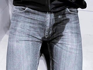 Pee in jeans in toilet