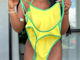 Experimentando meus looks do brasil para usar durante a copa do mundo