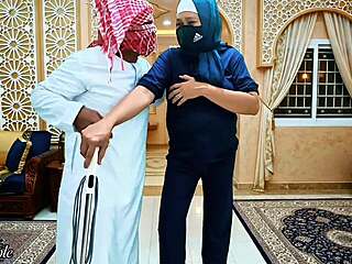 The Cute Muslim Hijab Indonesian Housemaid Helps Her Boss Daily