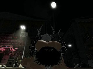 My futanari girlfriend fucked my ass right on the street