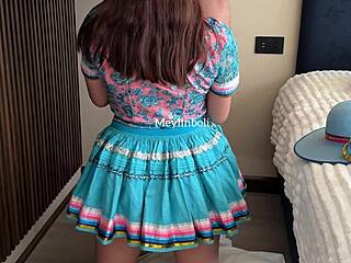 casting peruvian teen in homemade dance outfit video