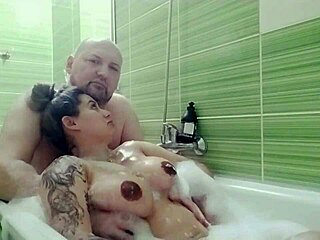 Just relax couple take a bath hot big boobs sexy ass
