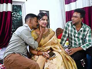 Desi Bhabhi Takes Two Cocks!