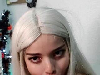 wellington cums in witch mouth after blowjob