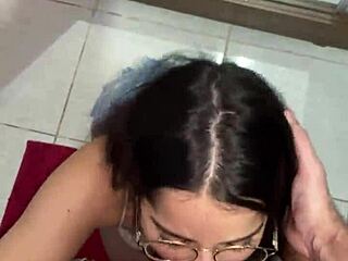 Debora mendes gives pov sloppy blowjob with mirror facial