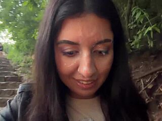 Brunette Does Crazy Public Cumwalk After Outdoor Blowjob And Flashing