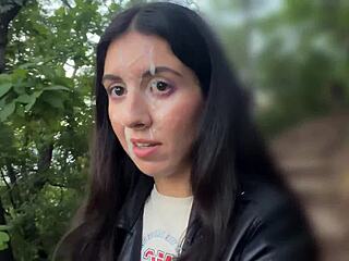 Brunette Does Crazy Public Cumwalk After Outdoor Blowjob And Flashing