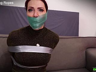 dutch girl next door tied and gagged in tight tape