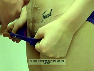 teen british student has solo fun with toys
