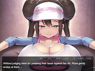 Rosa from pokemon dominates with femdom moves