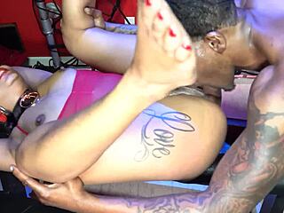 Cali Caliente Stretches Mouth Around Thick BBC!