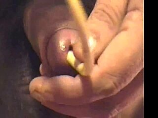 masked bisexual inserts milk in his cock squirts it back out