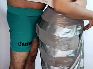 tall indian couple has passionate sex with legs spread