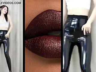 Dancing china girl pvc pants