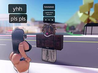 Pawg babe fucks for a ride in lambo roblox