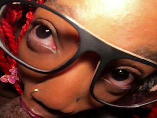 geek stepdaughter sucks your cock