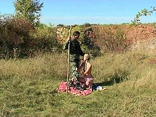 dirty old man fucks his friends step daughter outdoors