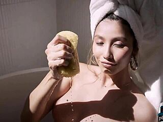 middle eastern beauty undresses big natural tits solo