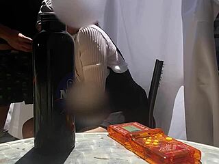 padrastro covers eyes and swaps treat for oral fun