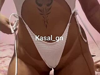 Exposed wife in lingerie at home