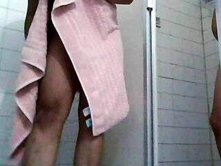 Bathroom shower water wet real couple real home