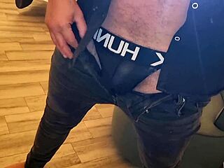Horny guy shoots thick cum