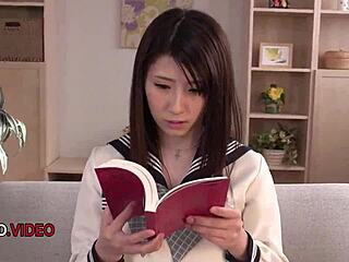 Kinky japanese student mitsuki akais steamy blowjob adventure