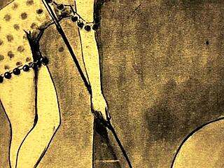 Vintage erotic drawings from antique collection